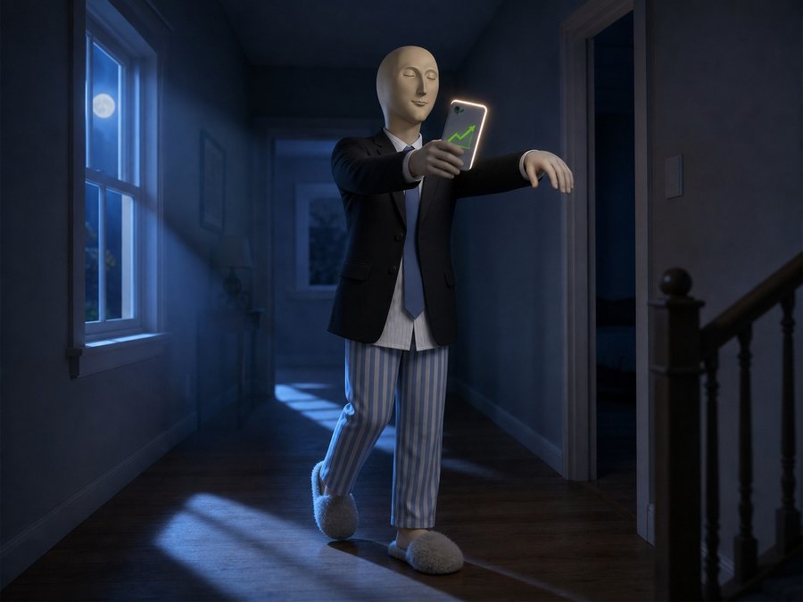 Sleepwalk trading through the hallway